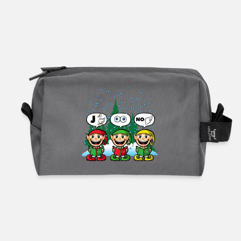 joyeux noel - Recycled Toiletry Zip Bag - anthracite