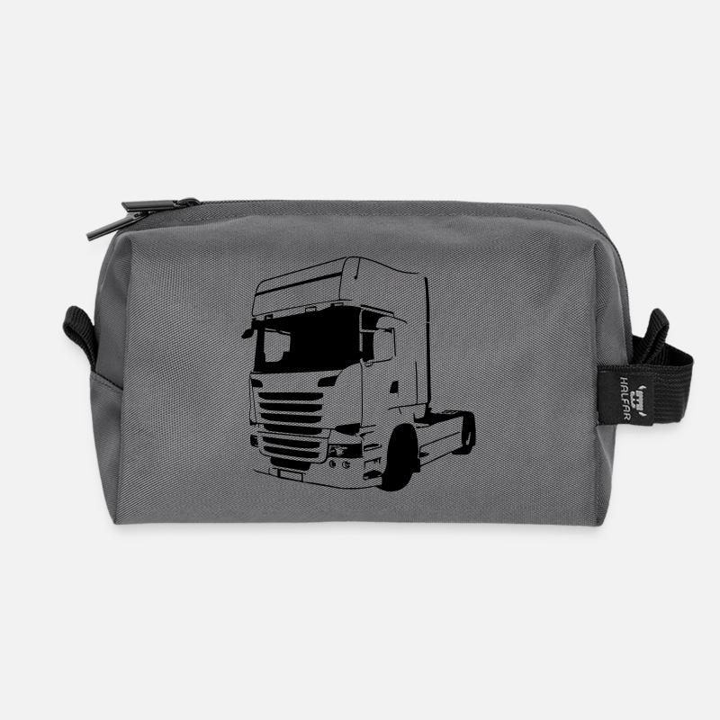  Vabis V8 - Recycled Toiletry Zip Bag - anthracite