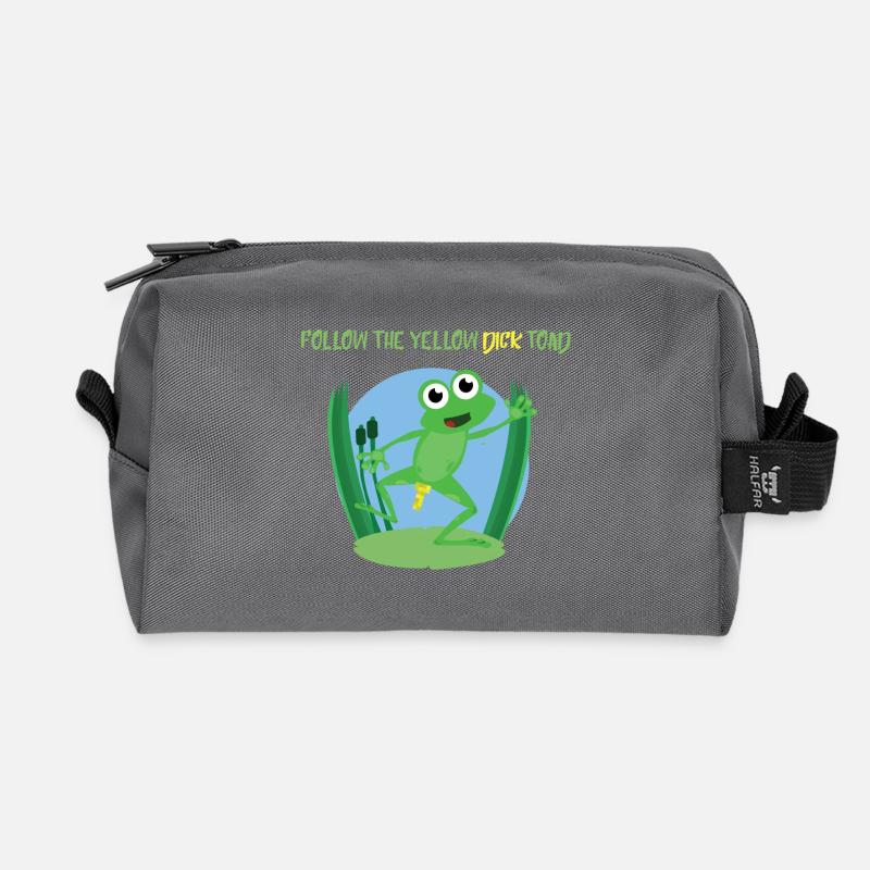 Folgen Sie der gelben Schwanzkröte - Recycelte Kulturtasche - Anthrazit