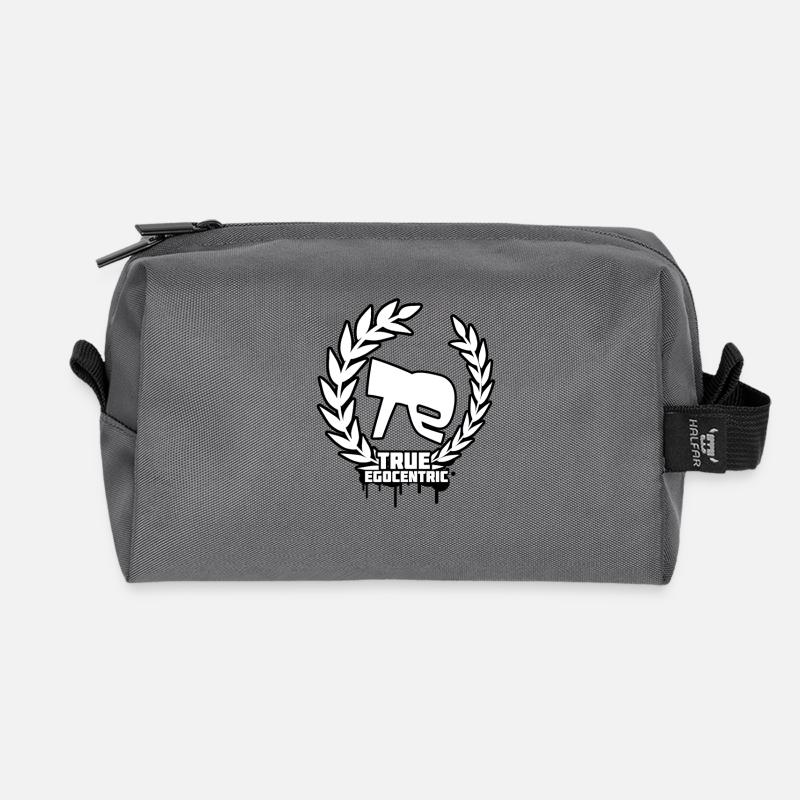 True Egocentric Logo - Recycelte Kulturtasche - Anthrazit