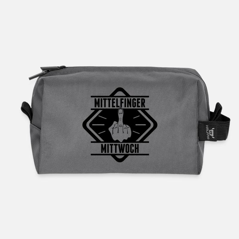 Mittelfinger Mittwoch - Recycelte Kulturtasche - Anthrazit