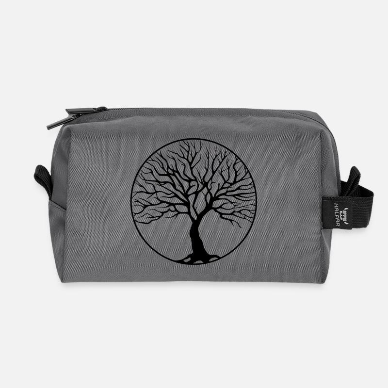 baum kreis - Recycelte Kulturtasche - Anthrazit