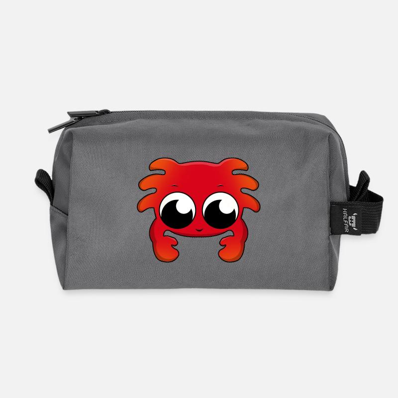 kleine Krabbe - Recycelte Kulturtasche - Anthrazit