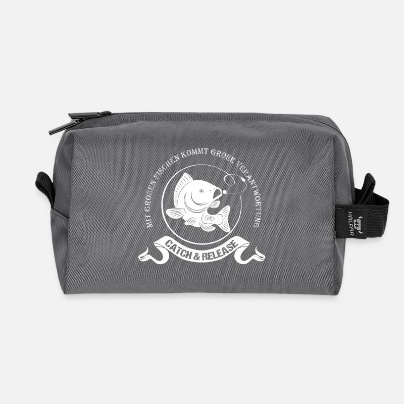 CArphunter KArpfen Catch & Release - Recycelte Kulturtasche - Anthrazit