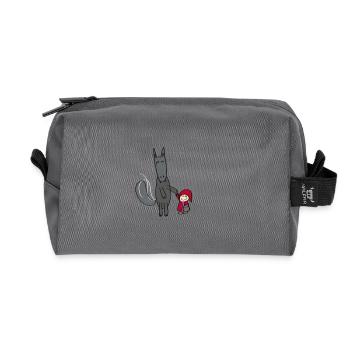 The Wolf and Little Red Riding Hood - Recycled Toiletry Zip Bag - anthracite - Front