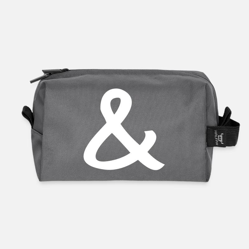 Und-Zeichen - Recycelte Kulturtasche - Anthrazit