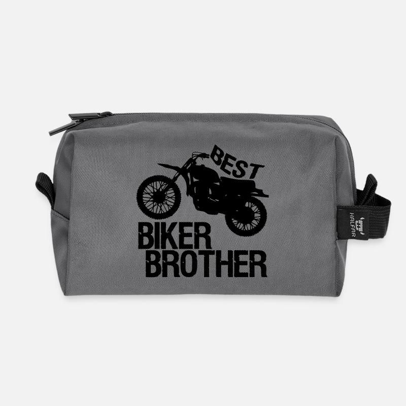Best Biker Brother - Recycled Toiletry Zip Bag - anthracite