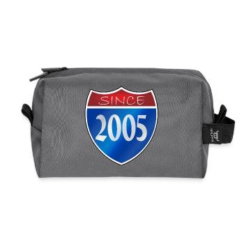 Since 2005 - Recycled Toiletry Zip Bag - anthracite - Front