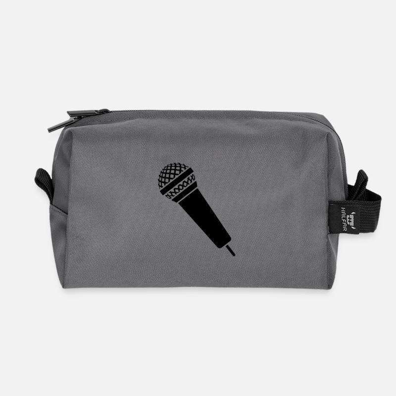 Mikrofon - Recycelte Kulturtasche - Anthrazit