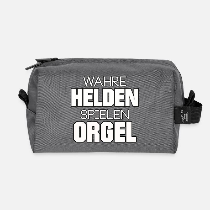 ORGEL WAHRE HELDEN SPIELEN ORGEL MÄNNER - Recycelte Kulturtasche - Anthrazit