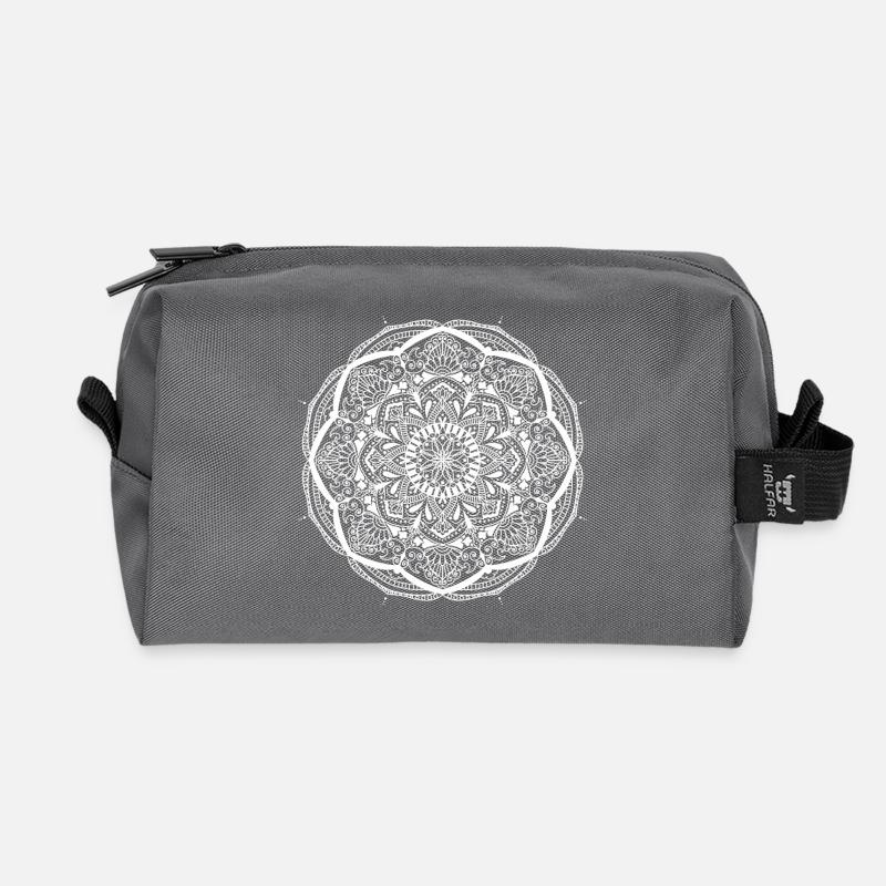 Mandala - Recycelte Kulturtasche - Anthrazit