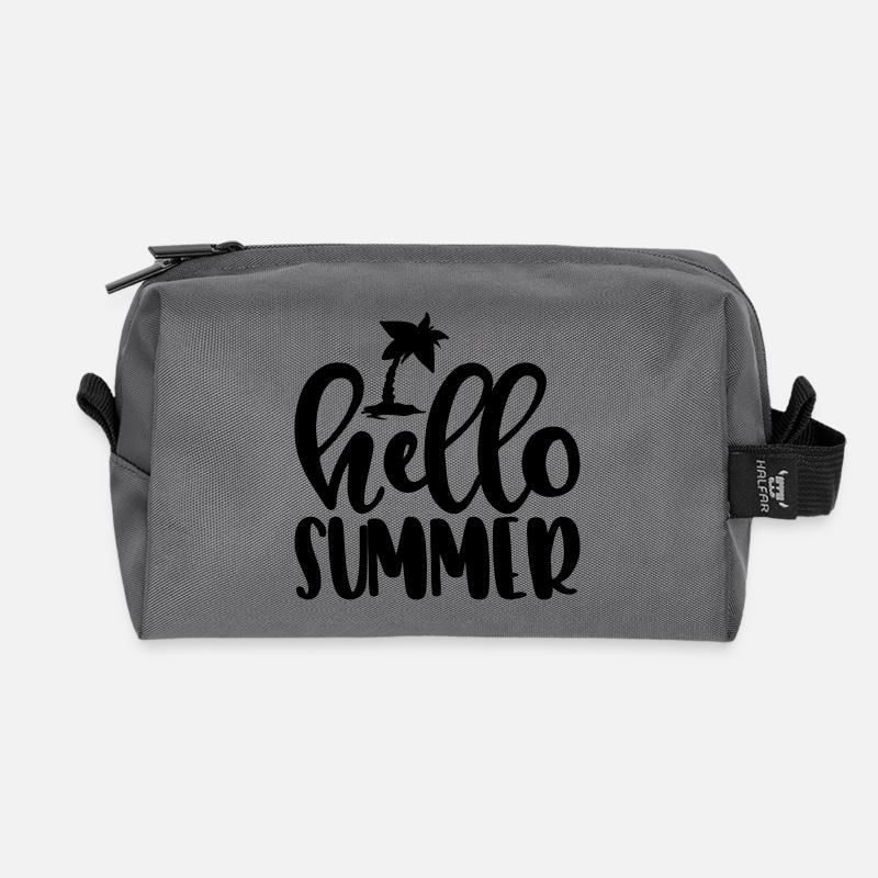 HELLO SUMMER - Recycelte Kulturtasche - Anthrazit