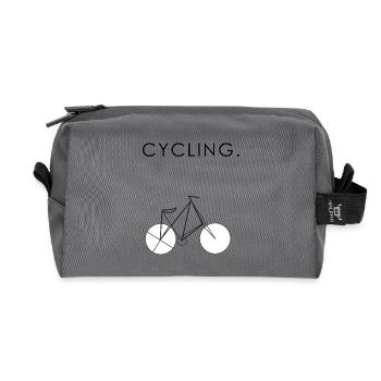 Cycling Bike Geschenk - Recycelte Kulturtasche - Anthrazit - Vorne