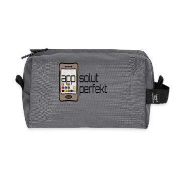 (app)solut perfekt - Recycelte Kulturtasche - Anthrazit - Vorne