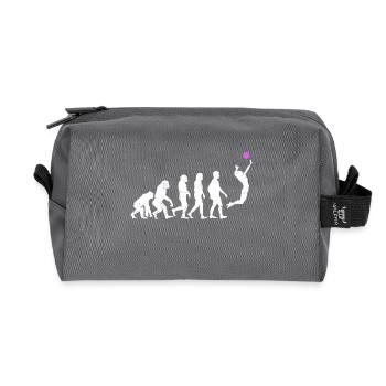Volleyball Evolution sport geschenk sprung ball - Recycelte Kulturtasche - Anthrazit - Vorne