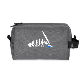 Windsurfing evolution surfen geschenk wassersport - Recycelte Kulturtasche - Anthrazit - Vorne