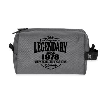 Legendary since 1978 - Recycled Toiletry Zip Bag - anthracite - Front