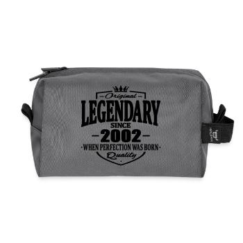 Legendary since 2002 - Recycled Toiletry Zip Bag - anthracite - Front