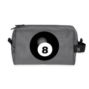 Schwarze 8 Billard - Recycelte Kulturtasche - Anthrazit - Vorne