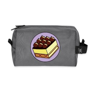 Tiramisu 1 Schichtdessert Mascarpone Lavendel - Recycelte Kulturtasche - Anthrazit - Vorne