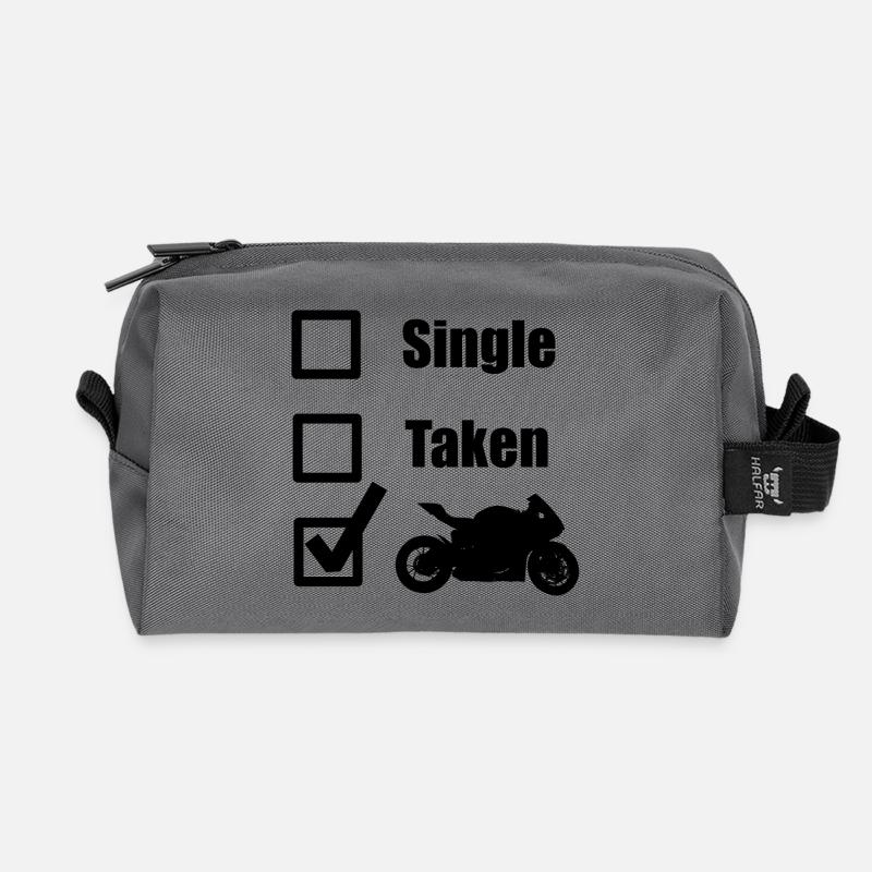 Motorcycle Gift Gift idea for motorcyclists - Recycled Toiletry Zip Bag - anthracite