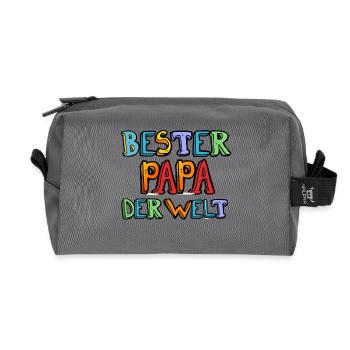 Bester Papa - Recycelte Kulturtasche - Anthrazit - Vorne