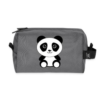Panda - Trousse de toilette en tissu recyclé - anthracite - Devant