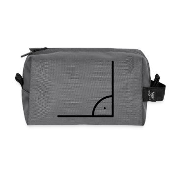 Icône de mathématiques - angle droit - Trousse de toilette en tissu recyclé - anthracite - Devant