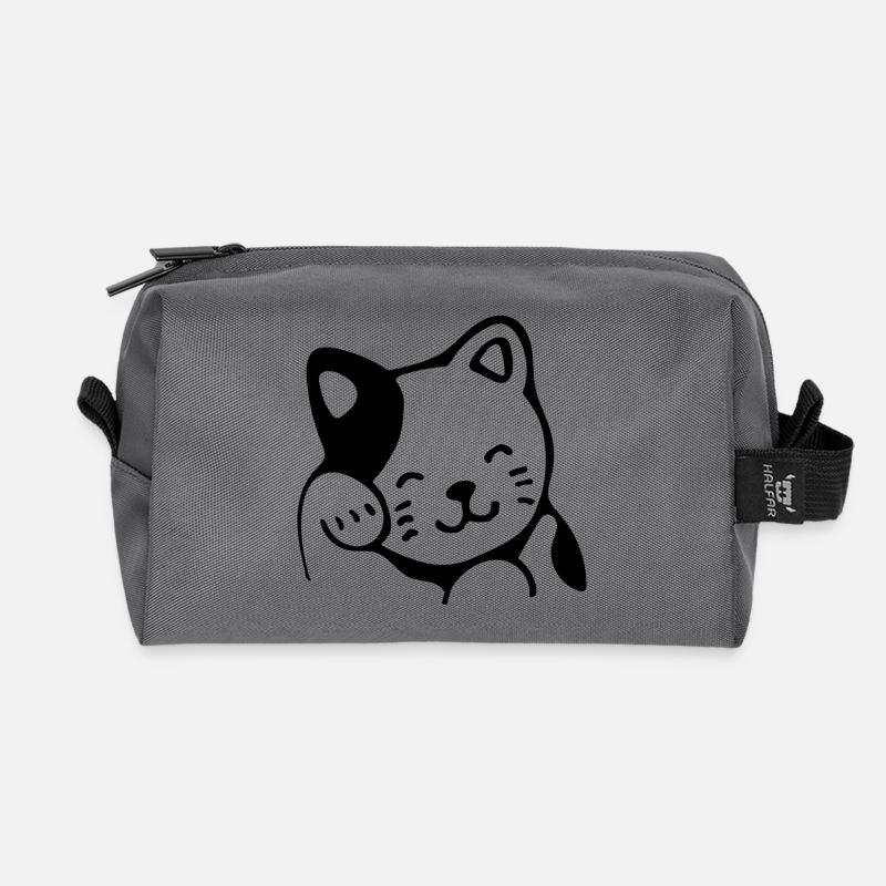 Chat - Trousse de toilette en tissu recyclé - anthracite