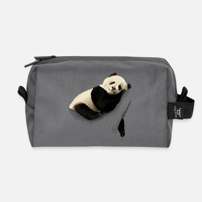 Panda - Recycelte Kulturtasche - Anthrazit