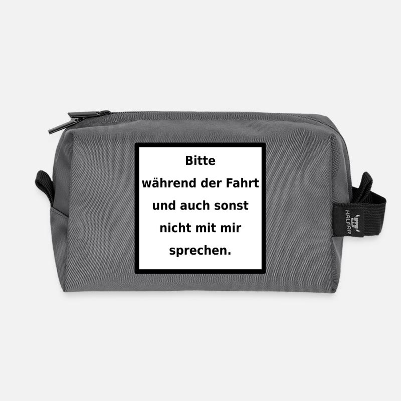 Genereller Warnhinweis. (black/white) - Recycelte Kulturtasche - Anthrazit
