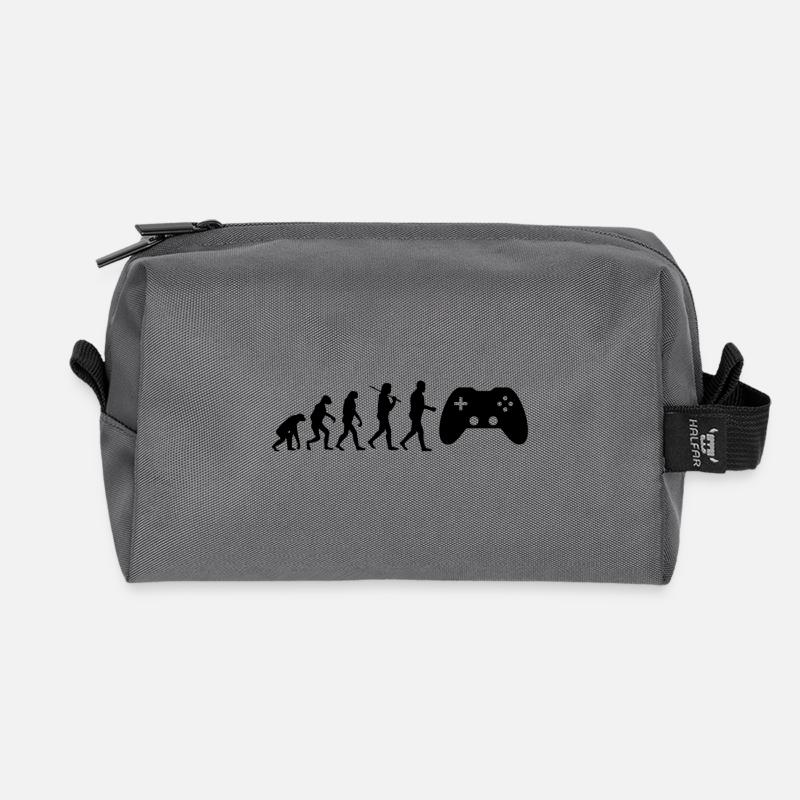 Gaming Evolution Entwicklung des Gaming Geschenk - Recycelte Kulturtasche - Anthrazit
