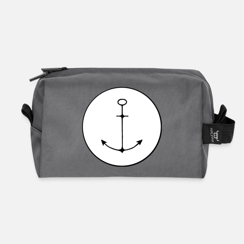 Die Jungs mit dem Anker - Recycelte Kulturtasche - Anthrazit