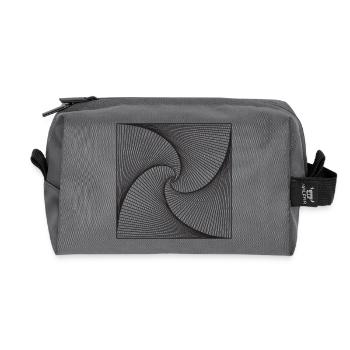 Geometry design - Recycled Toiletry Zip Bag - anthracite - Front