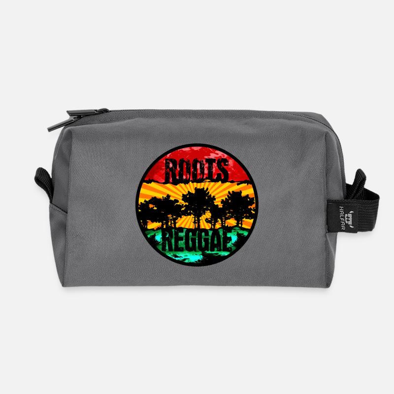 Reggae Roots Sonnenuntergang Design - Recycelte Kulturtasche - Anthrazit