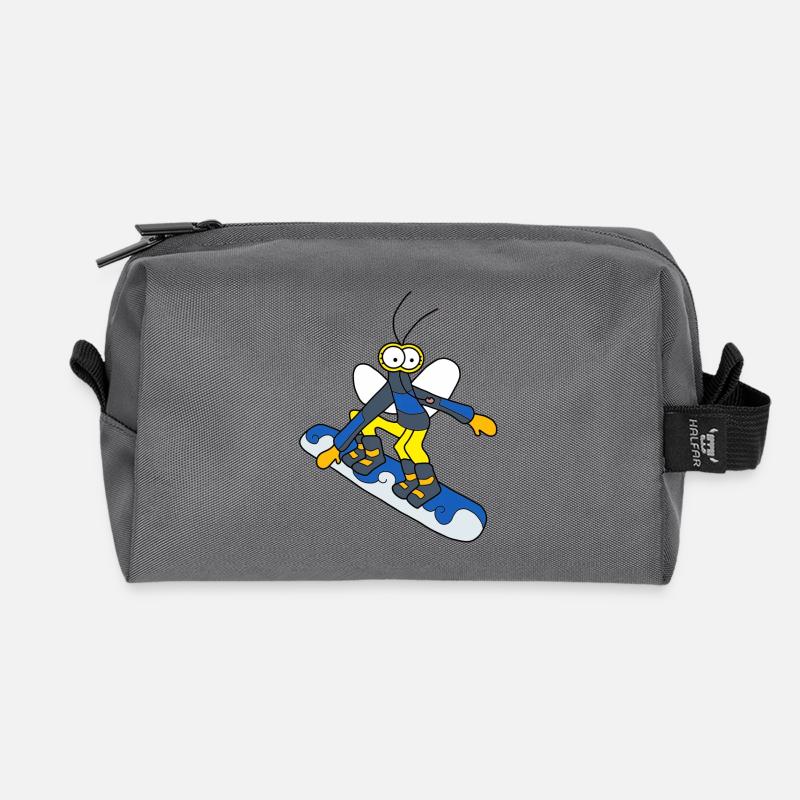 Đến Wana Snowboarding - Junge - Recycelte Kulturtasche - Anthrazit