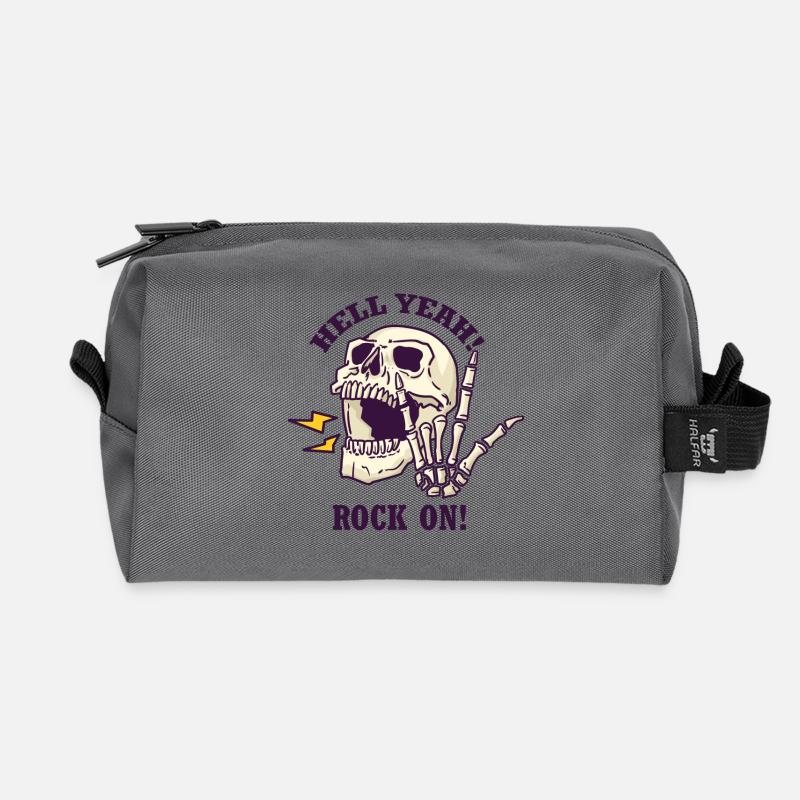 Hell yeah - rock on - Recycelte Kulturtasche - Anthrazit