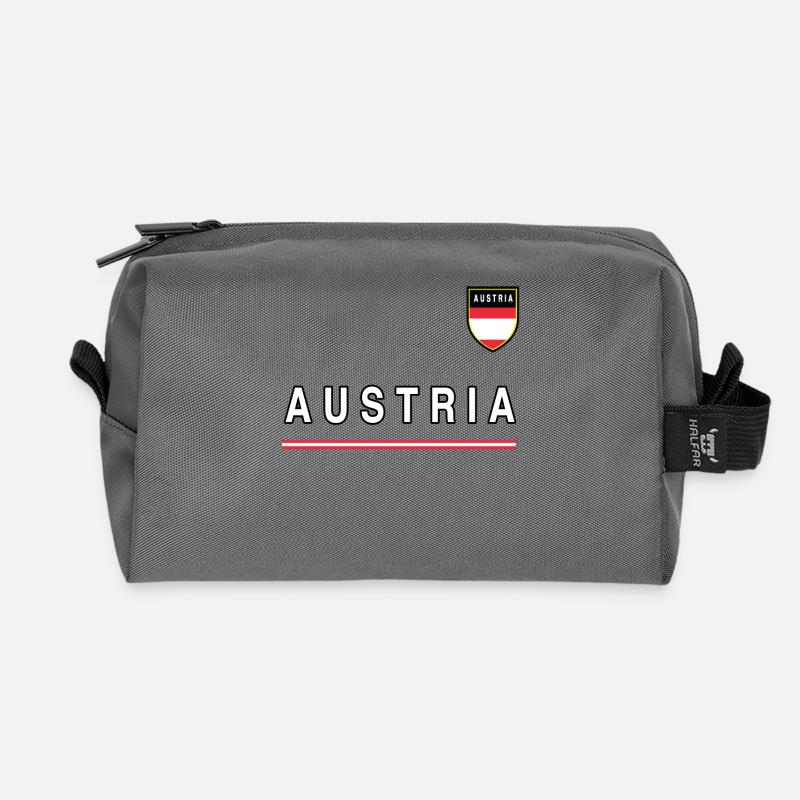 Österreich Austria Flagge Flag Wappen Geschenk - Recycelte Kulturtasche - Anthrazit