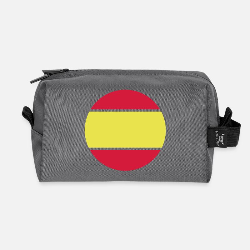spanien_rund_50 - Recycelte Kulturtasche - Anthrazit