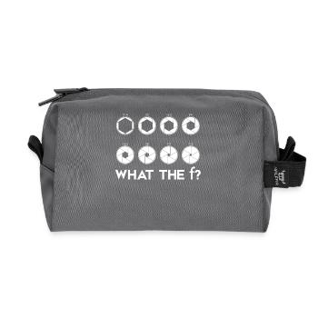 What the F Camera Lens Photography T-shirt - Recycled Toiletry Zip Bag - anthracite - Front