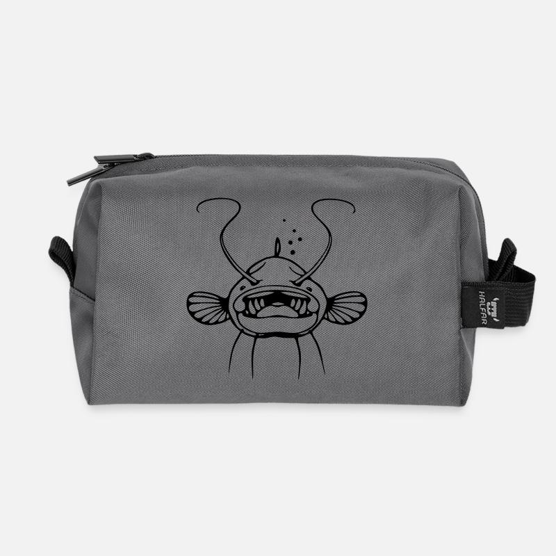 catfish - Recycled Toiletry Zip Bag - anthracite