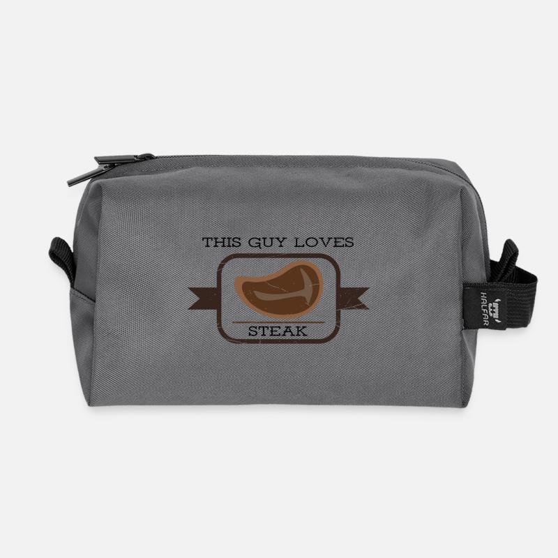 Grill grillen Griller Geschenk Barbecue Koch BBQ - Recycelte Kulturtasche - Anthrazit