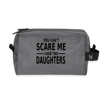 You can’t scare me i have deux cadeaux - Trousse de toilette en tissu recyclé - anthracite - Devant