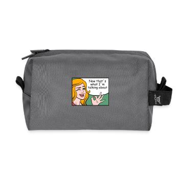 That's what I'm talking about! - Recycled Toiletry Zip Bag - anthracite - Front
