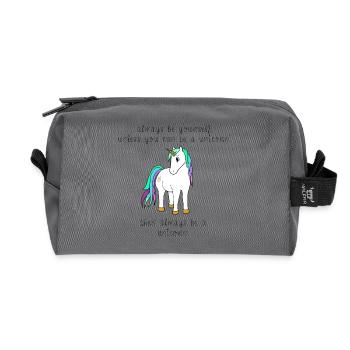 Soyez toujours vous-même. - Trousse de toilette en tissu recyclé - anthracite - Devant