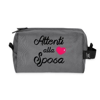 careful bride - Recycled Toiletry Zip Bag - anthracite - Front
