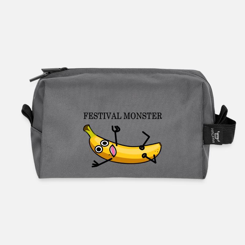 Festival Banane - Recycelte Kulturtasche - Anthrazit