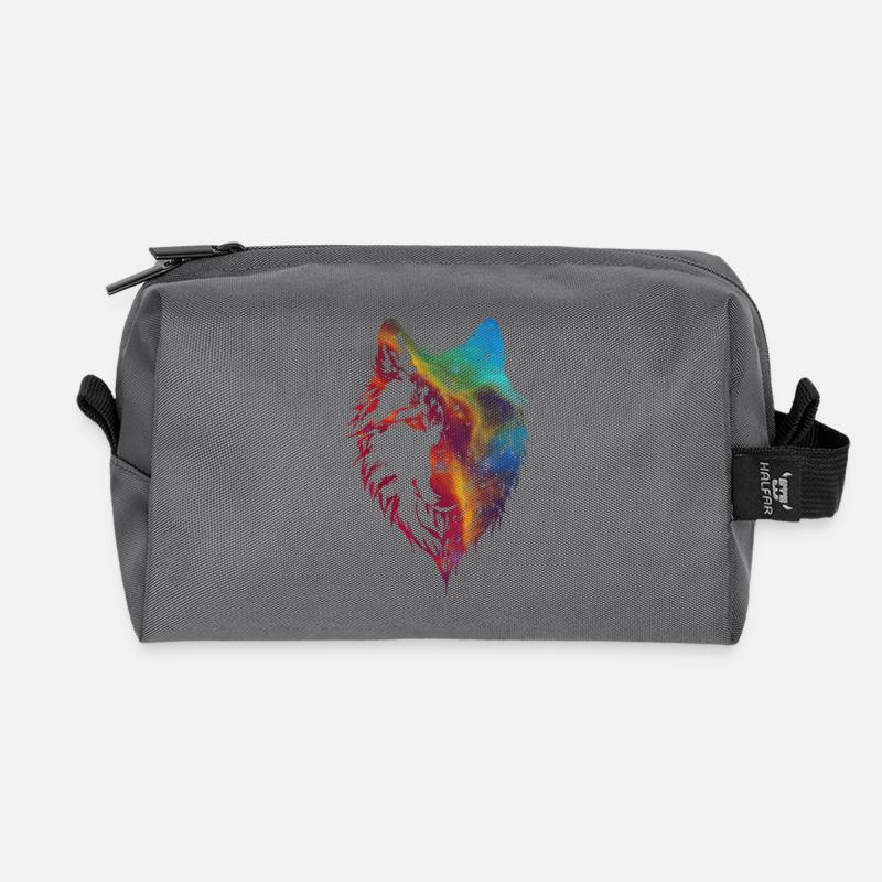 Cosmic Wolf - Recycelte Kulturtasche - Anthrazit