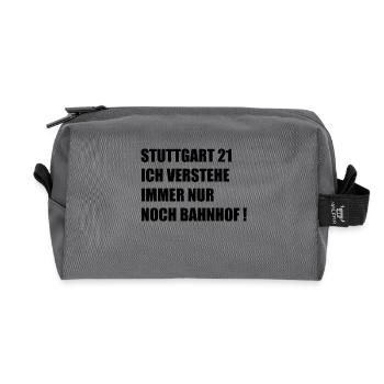 Stuttgart21 verstehe nur Bahnhof - Recycelte Kulturtasche - Anthrazit - Vorne
