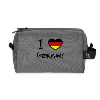 germany - Recycled Toiletry Zip Bag - anthracite - Front